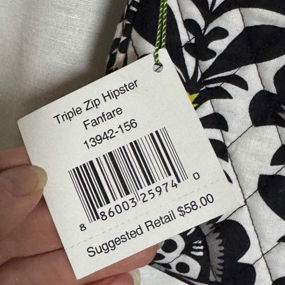 NWT Vera Bradley Triple Zip Hipster Crossbody - Fanfare (Retired)